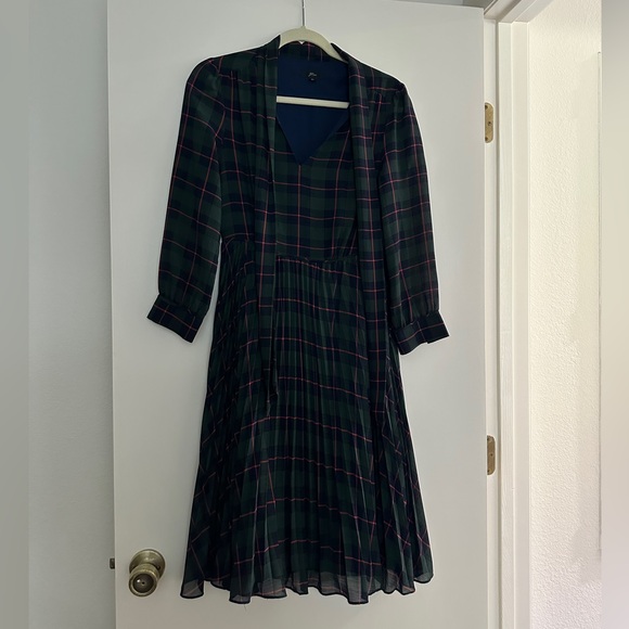 J.Crew | Holiday Plaid Dress Cocktail/Business Professional - Picture 2 of 3